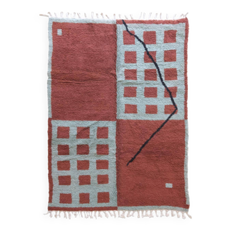 Tapis Moderne Rouge Brique - 296 x 212 cm