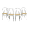 Lot de 4 chaises blanches no. 18 de Michael Thonet