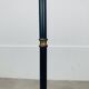 1950s tripod floor lamp, brass and black metal