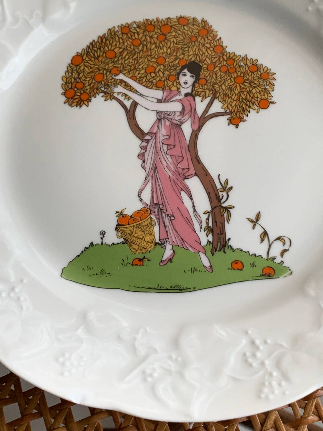 Duo d'assiettes vintage Art Déco Lorraine France - Arts de la table
