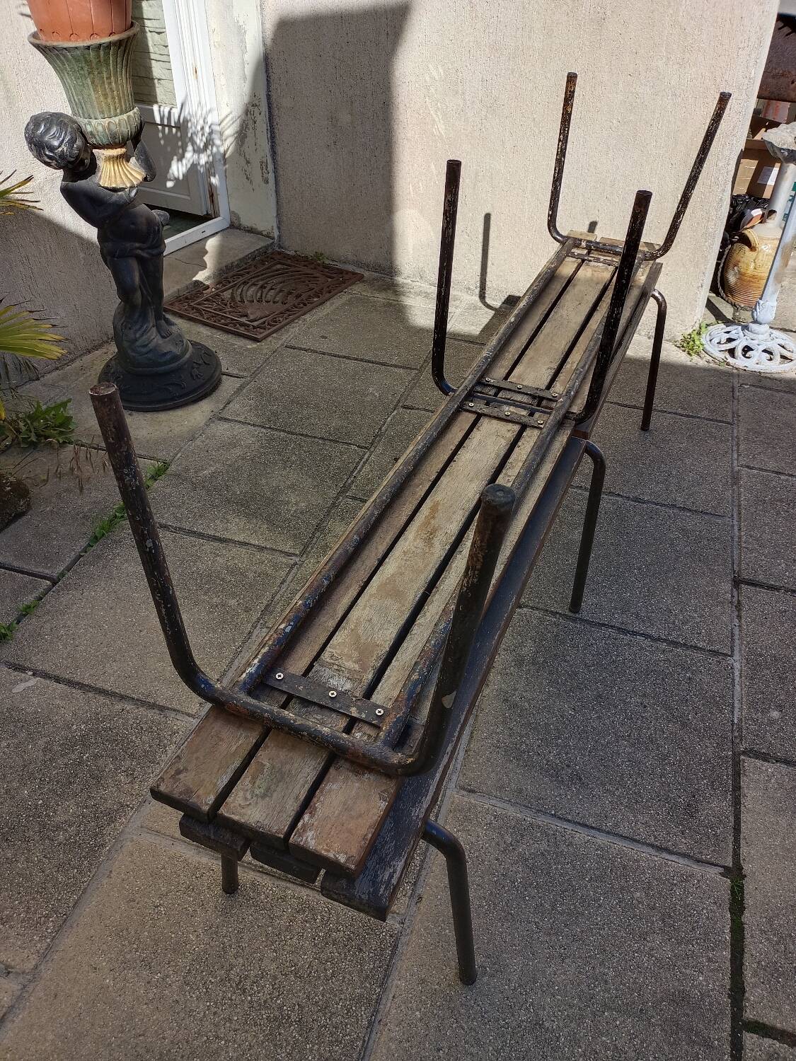 Pair of industrial benches
