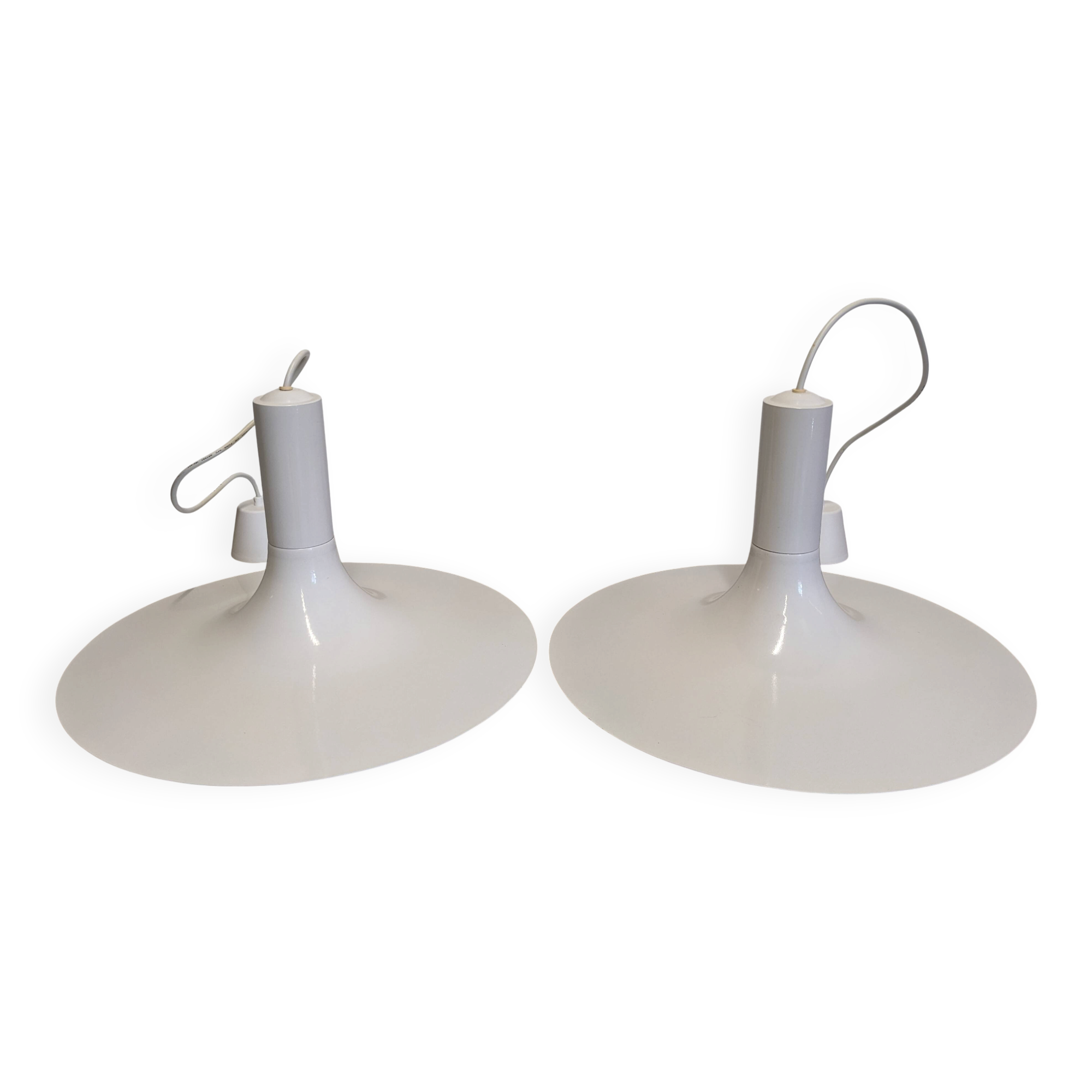 Pair of tulip pendants by Thorn Lighting, England circa 1970.