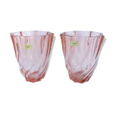Pair of old vases pink