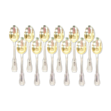 12 spoonfuls a moka boulenger silver metal modele regence berry