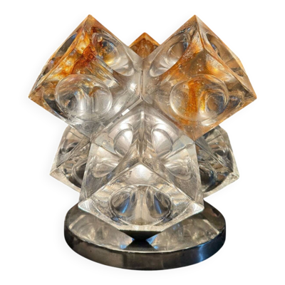 Lampe cubes en verre de stella par poliarte verona desing albino poli '' 197