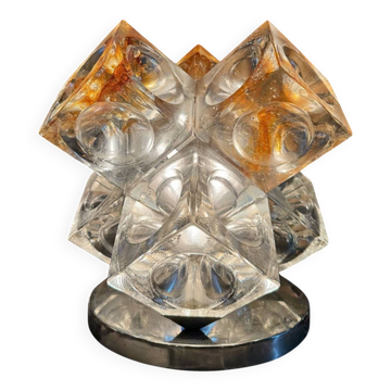 Lampe cubes en verre de stella par poliarte verona desing albino poli " 197