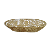Vintage lace wicker basket