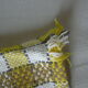 Vintage Vin de Rochers Yellow White Check Woven Cotton Napkins