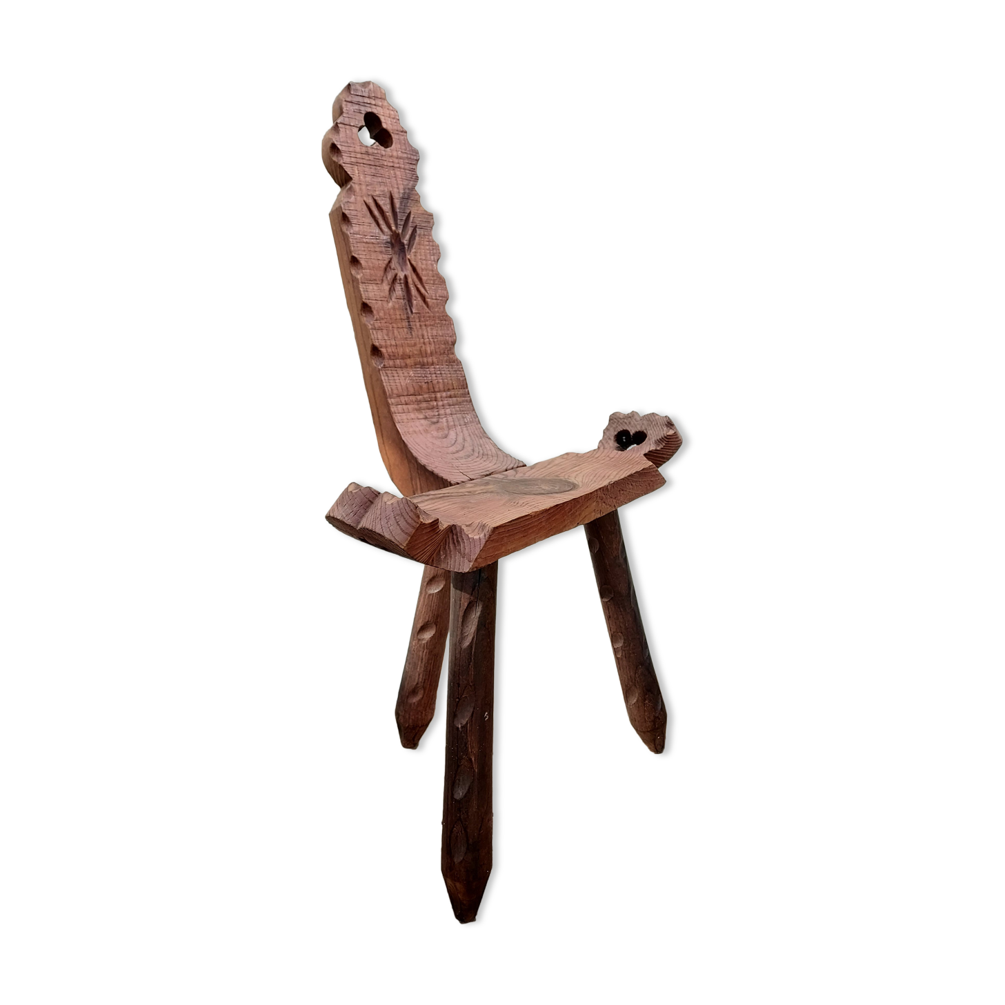 Brutalist chair tripod arts and crafts