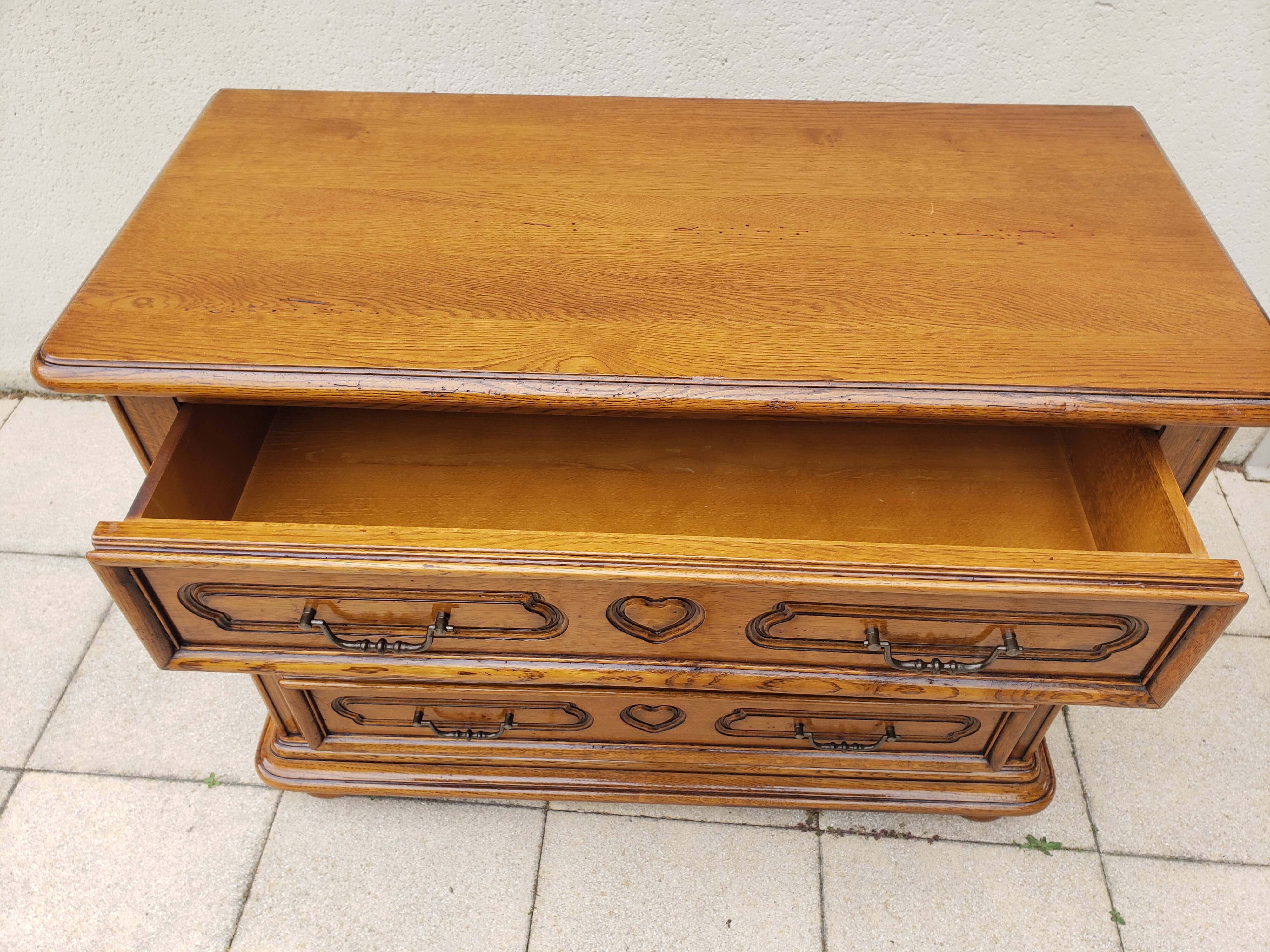 3-drawer chest of drawers in solid wood