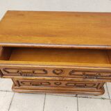 Commode 3 tiroirs en bois massif