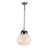 Vintage chrome metal suspension, Italian design from the 1970s.