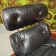 Fauteuil lounge cuir noir 1970 vintage