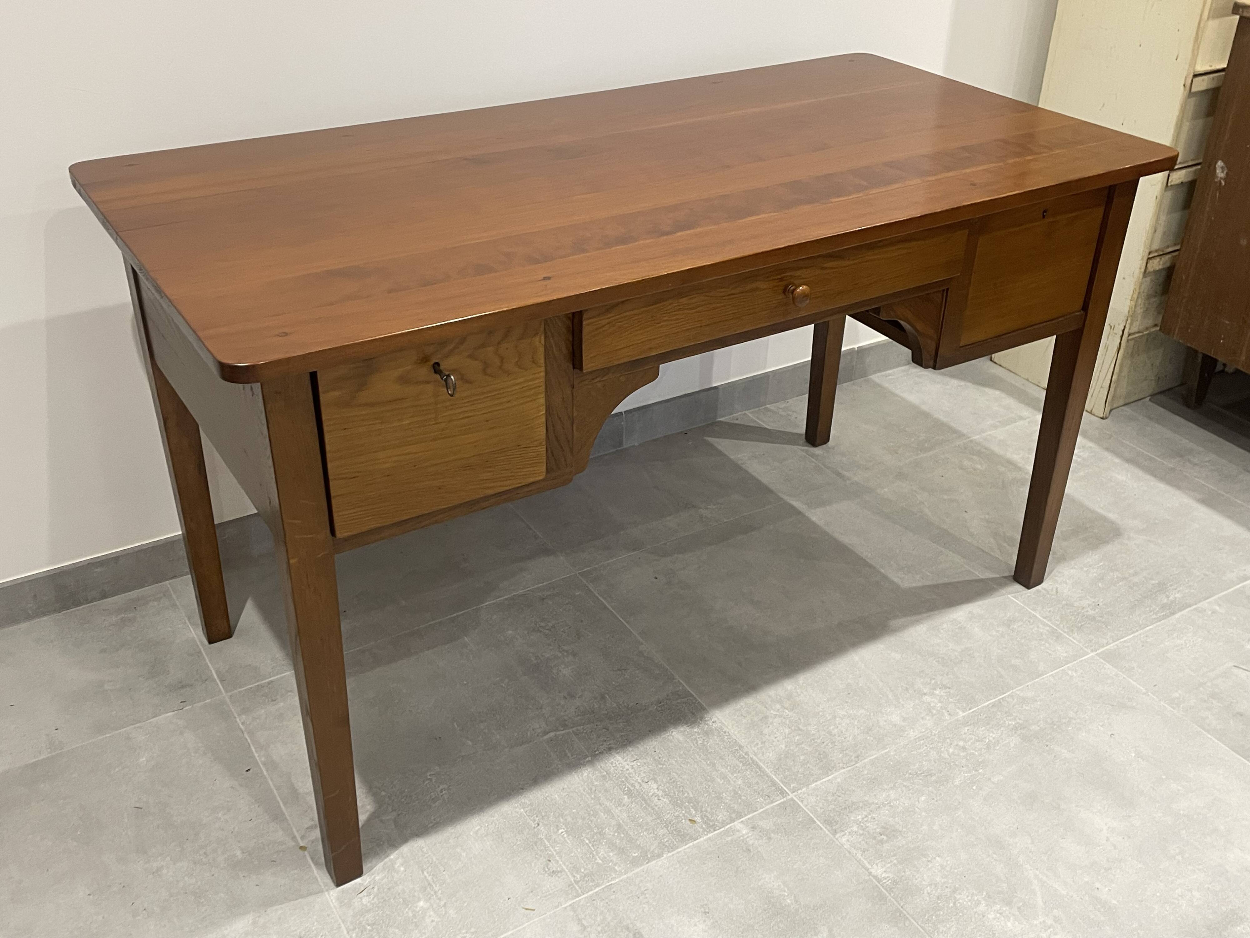 Beautiful natural wood desk from Chez Grange
