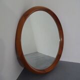 Large teak mirror by Bernhard Pedersen for Viby J. Møbelfabrik, Denmark, 1960s.