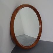 Large teak mirror by Bernhard Pedersen for Viby J. Møbelfabrik, Denmark, 1960s.