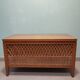 Vintage wooden and rattan toy chest