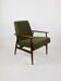Armchair 'Lis', 1970s olive boucle, design by Henryk Lis