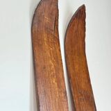 Old vintage wooden ski