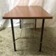 Modernist wood and metal coffee table - 1960s