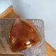 Murano style amber glass ashtray