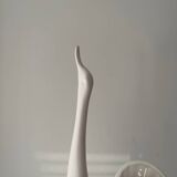 Vintage English white ceramic swan vase/cachepot
