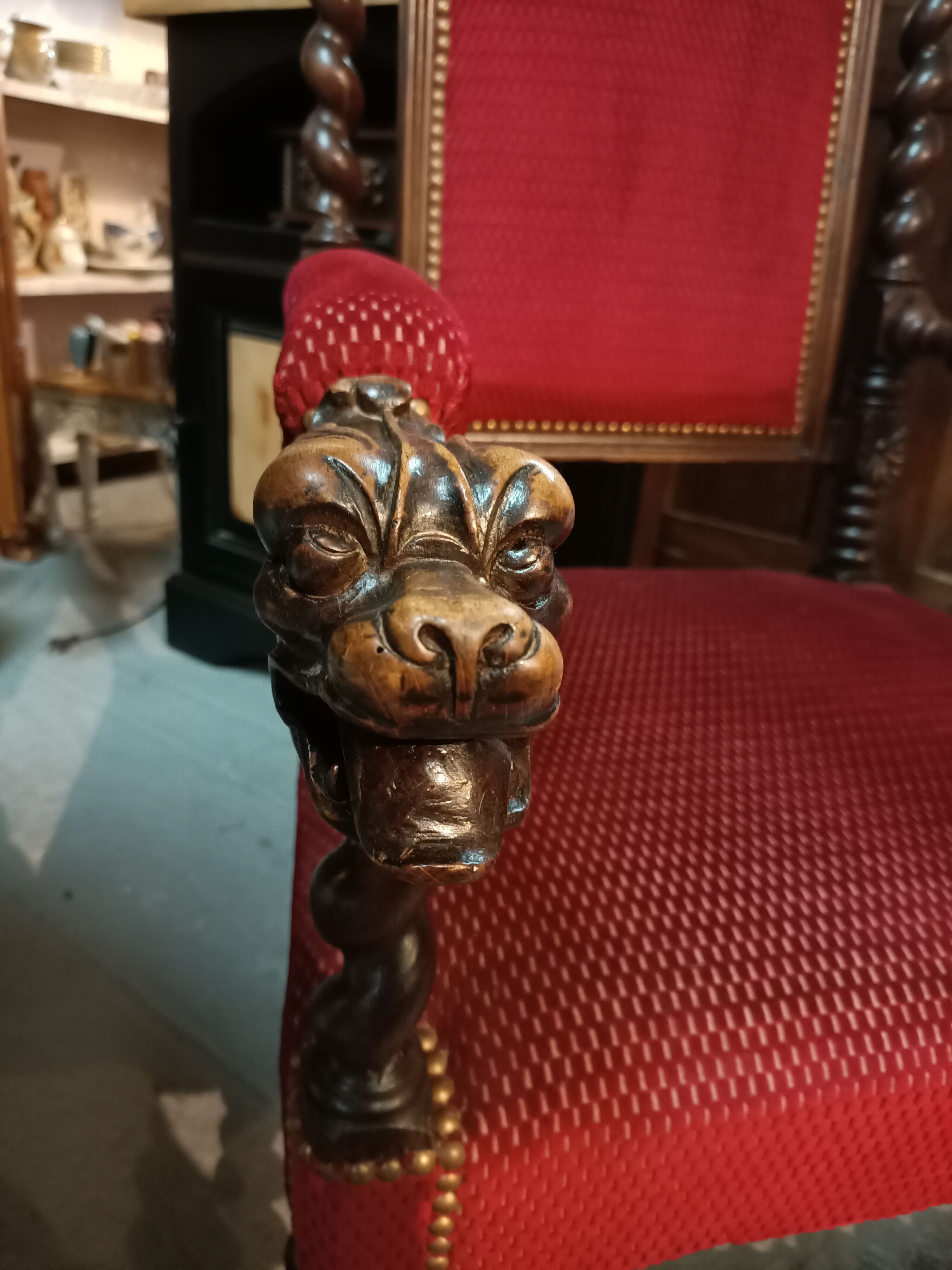 Carved armchair