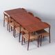 Danish extendable teak dining set with 8 Møller Model 75 chairs, 1960s