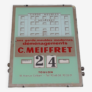 Moving C.MEIFFRET Toulon Old Perpetual Calendar Glass