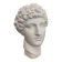 Greek head in polished white plaster