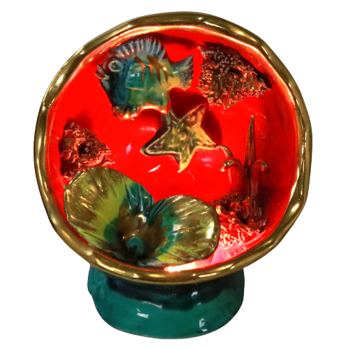 Vintage Vallauris ceramic table lamp lamp