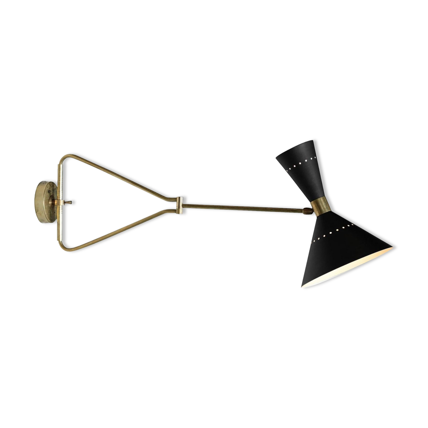 Articulable italian wall lamp black