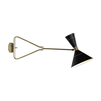 Articulable italian wall lamp black