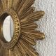 Vintage 1960 sun mirror witch's eye fine gold resin - 26 cm
