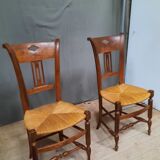 Pair of chair straws directoire