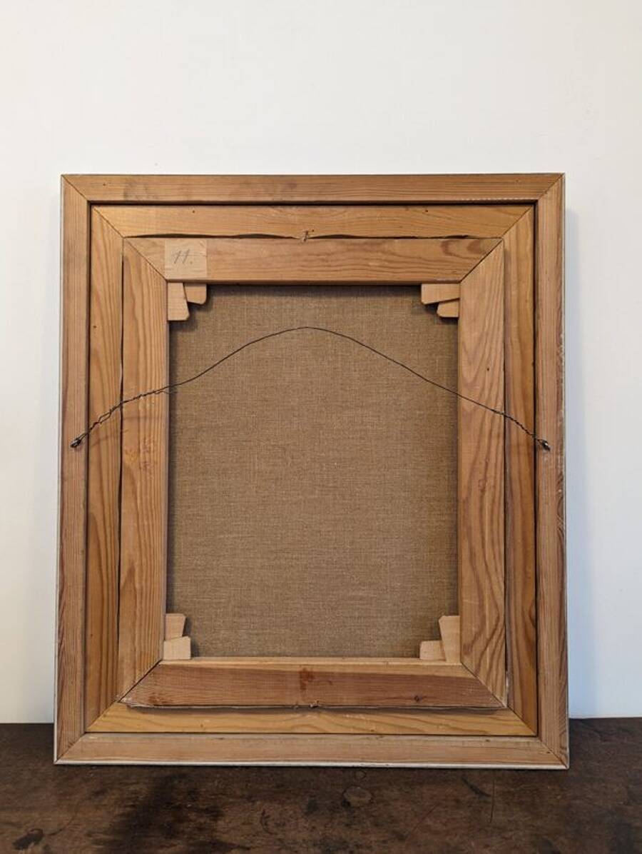 Mid-Century Modern Swedish "Modernist Ballerinas" Vintage Figurative Oil Painting by Fabian Lundqvis