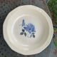 Hollow dish with blue rose motif, octagonal, vintage Digoin