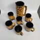 Rare ceramic beer service from Vallauris, created by LUC. 1960s.