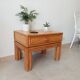Vintage side table in bamboo and rattan from the 1970s.