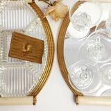 Vintage oval mirror tray