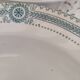 Lot de 11 assiettes plates en Terre de Fer Sarreguemines modèle Carina décor frise bleue