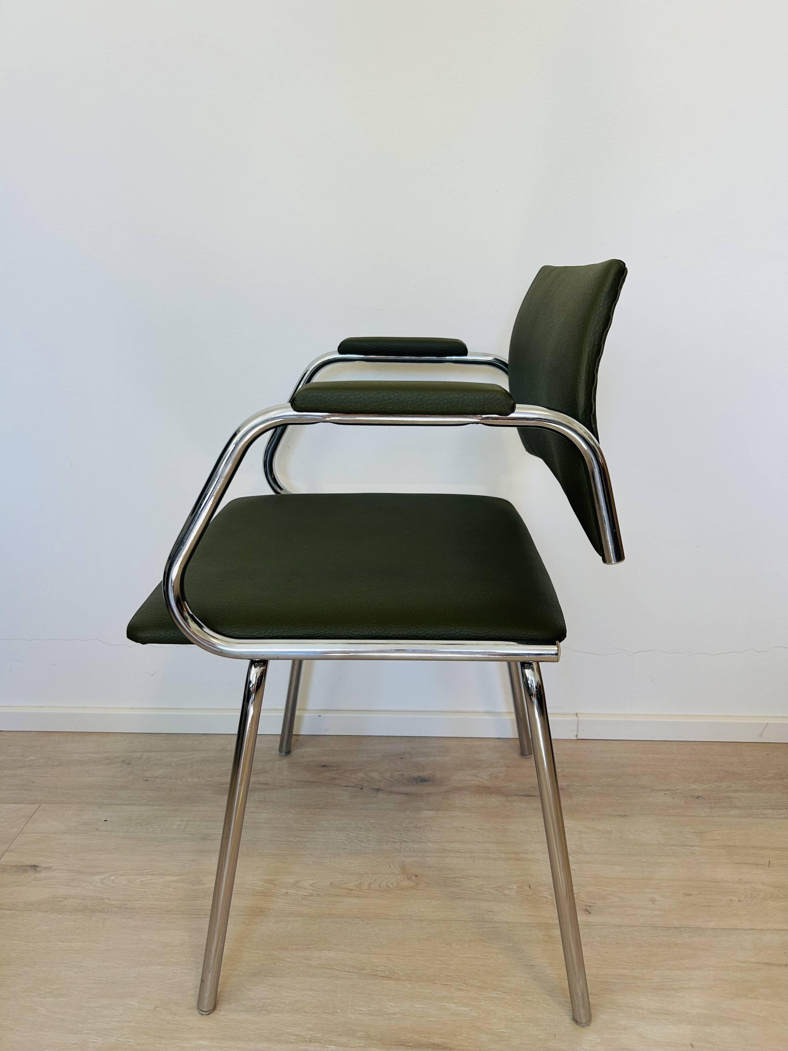 Fully Restored Olive Office Chair by Kovona from Czechoslovakia 1970’s