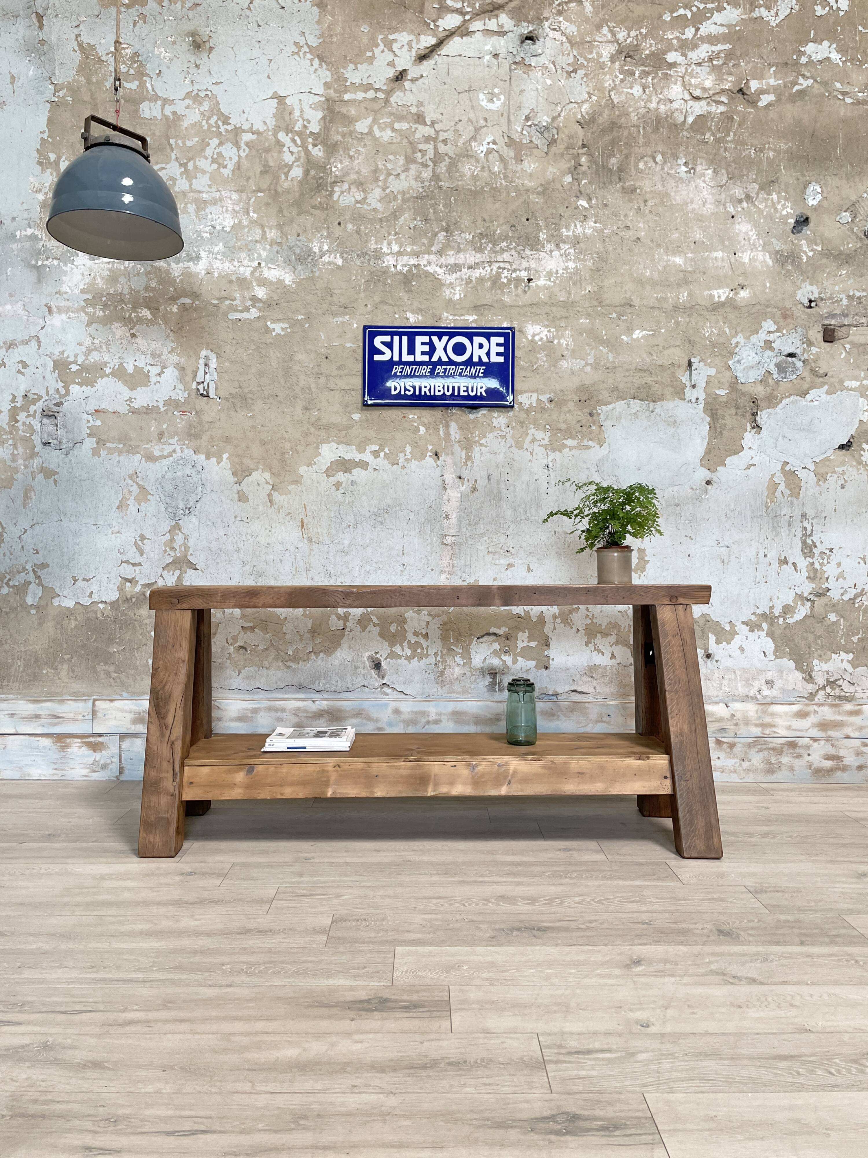 Workshop workbench in solid oak