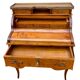 Secrétaire bureau à cylindre de style Louis XV, 6 tiroirs