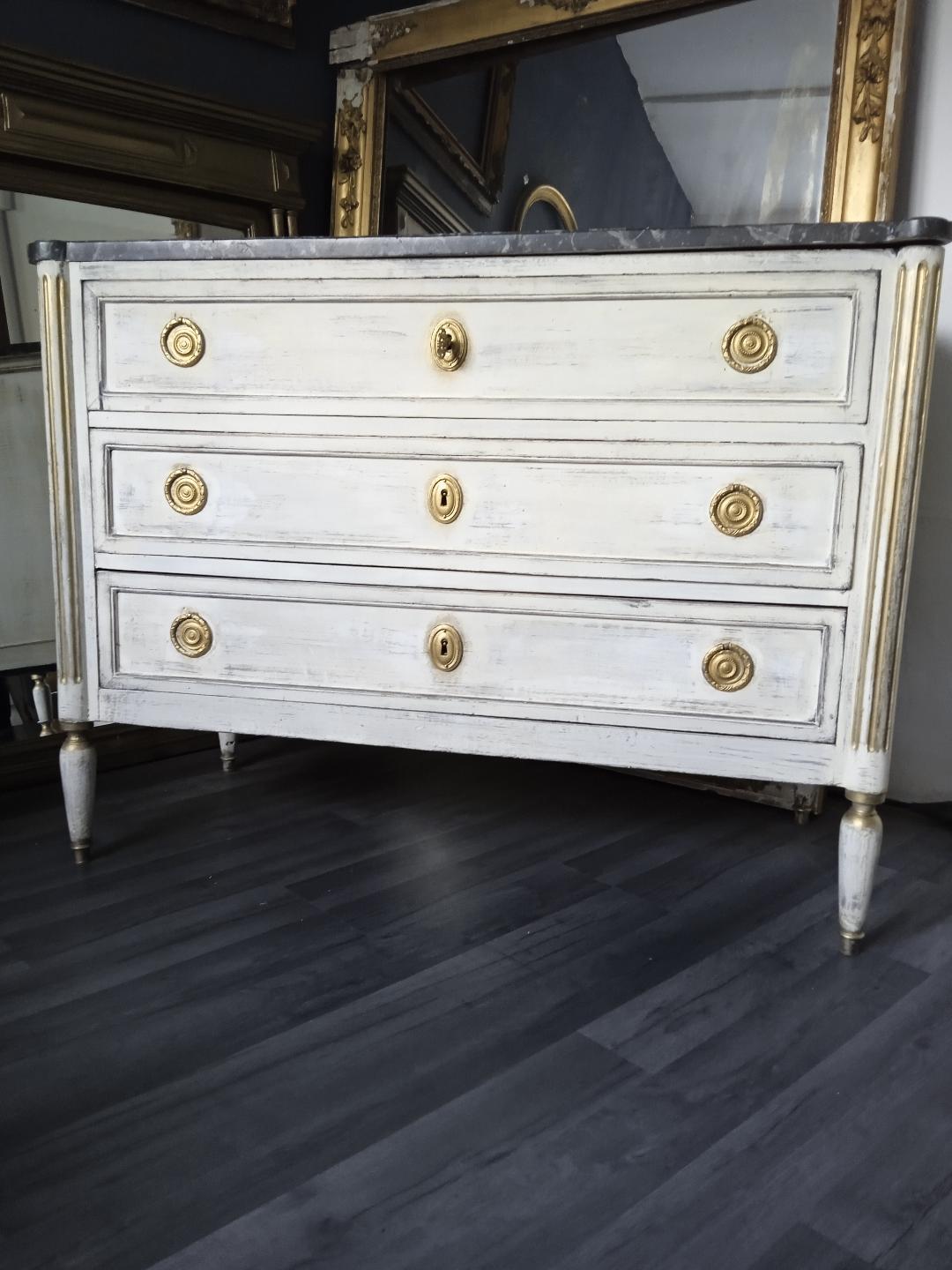 Louis philippe patinated chest of drawers