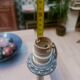 English lamp base, ostrich egg