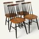 Set of 4 vintage wooden chairs, 1960s