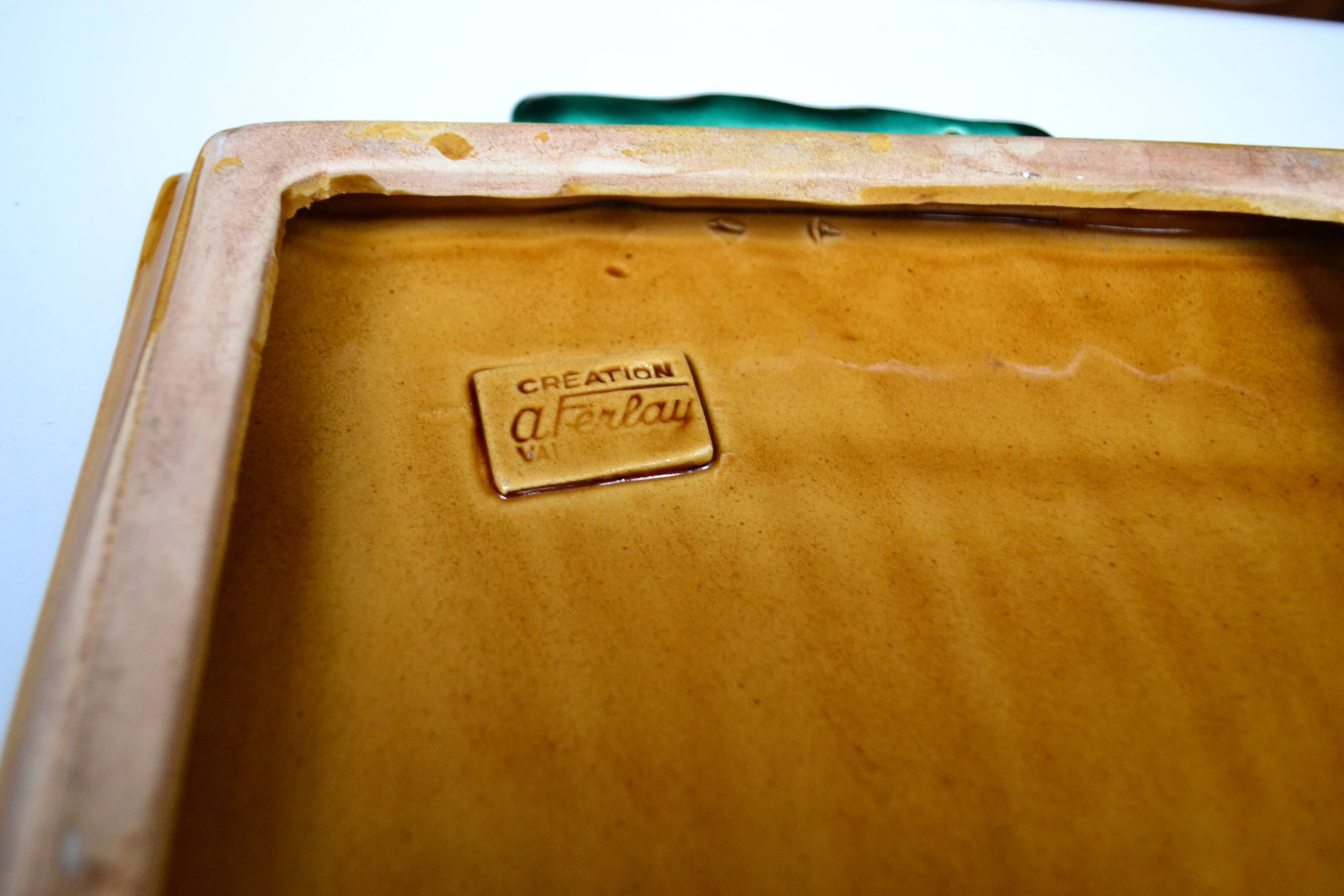 Vallauris earthenware dish, created by Albert Ferlay in the 1960s