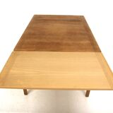 Oak “portfolio” dining room table, Sweden, 1960s