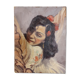 Portrait painting woman gypsy oil 30s signed